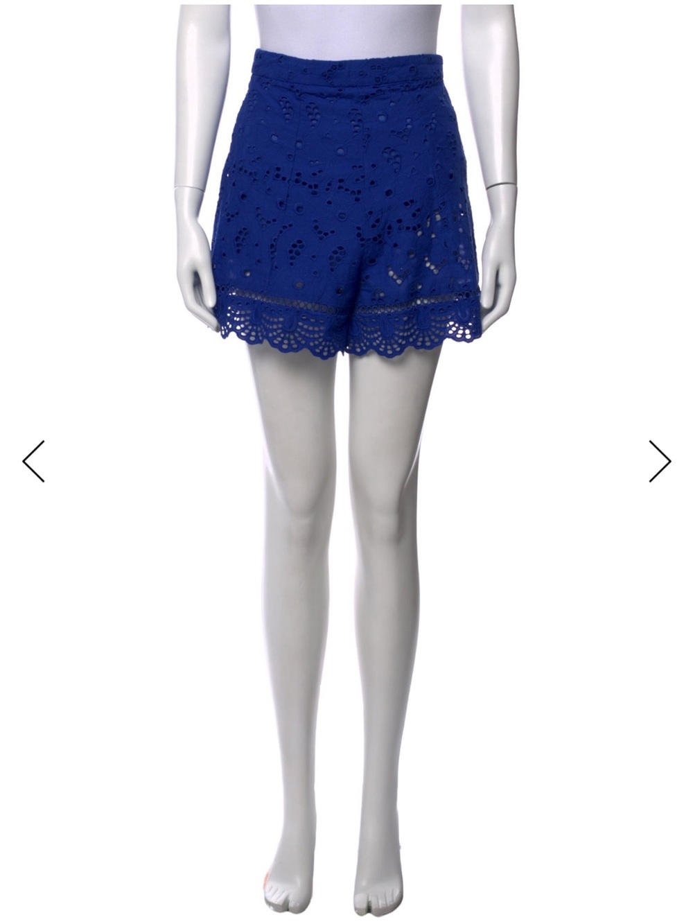 Zimmermann Royal Blue Eyelet Lace Trim Shorts